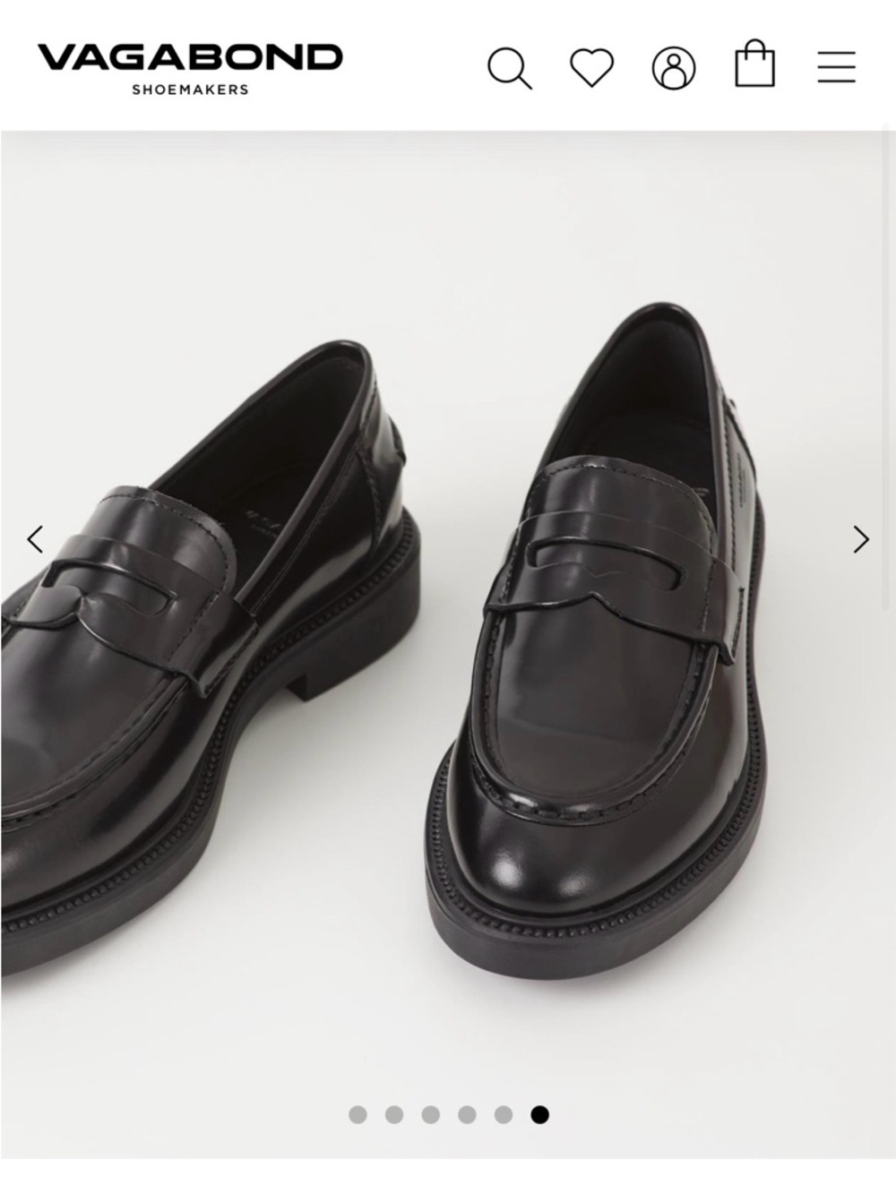 Vagabond Alex Leather Penny Loafers - Black size 40 , 9 NWOT